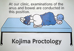 At our clinic, examinations of the anus and bowel are conducted in this position.